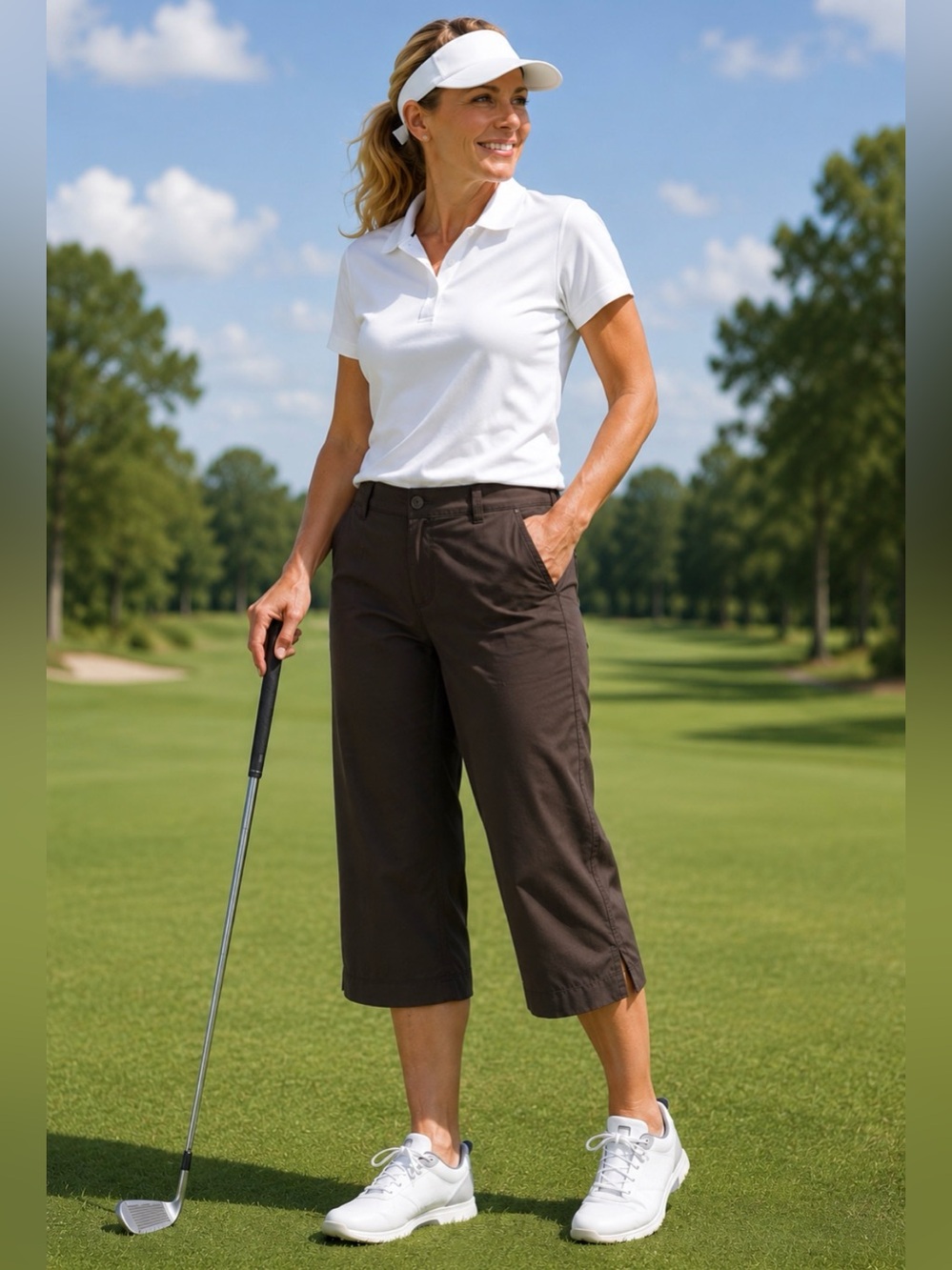 GORDON COOPER GOLF Capris Size 8 Lots of Pockets Black